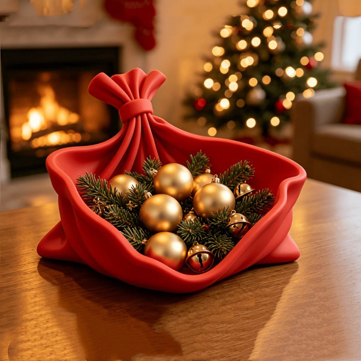 Santa Sack Christmas Jewelry Tray – Holiday Ring & Trinket Dish