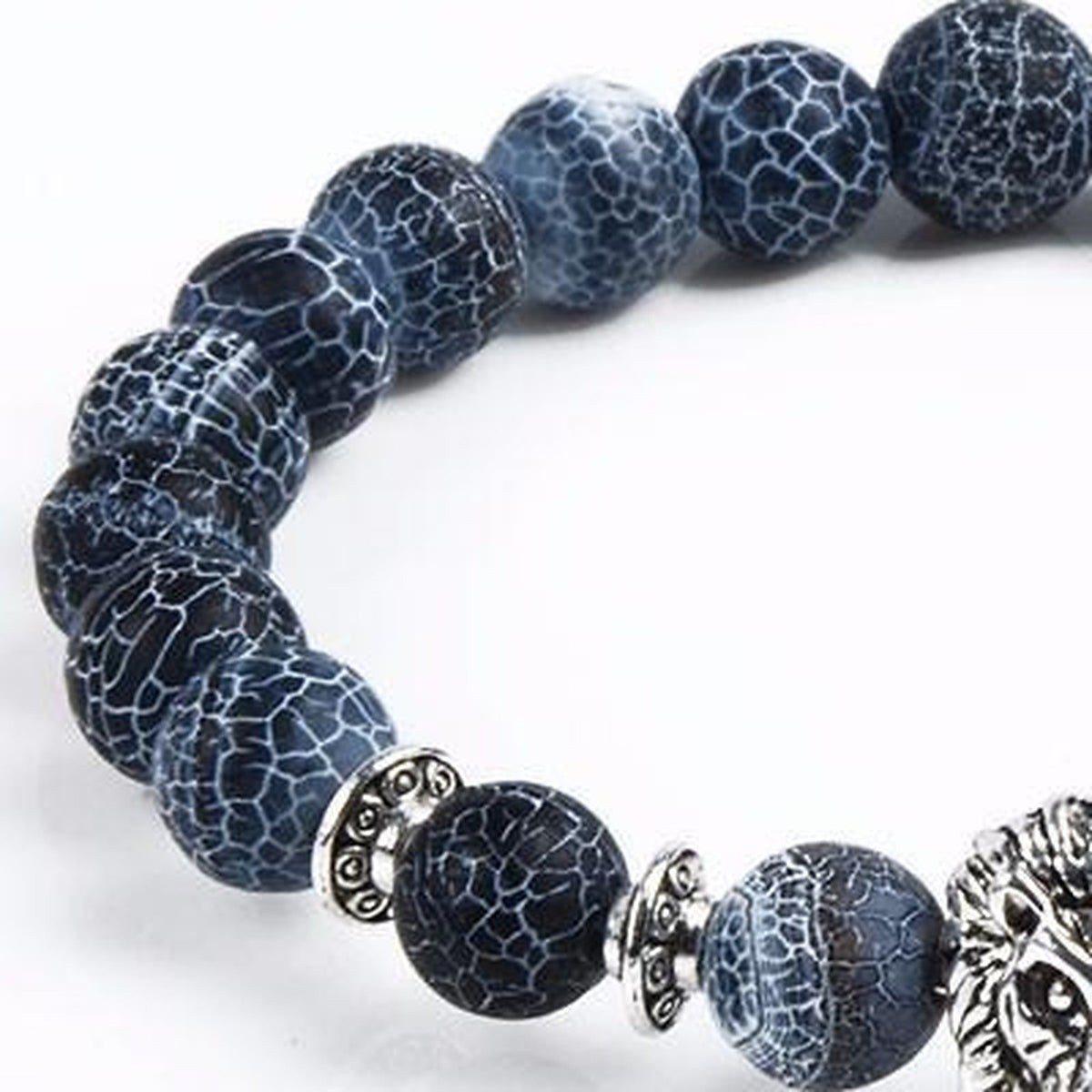 Silver-Tone Lion Bracelet – Men's Statement Bracelet