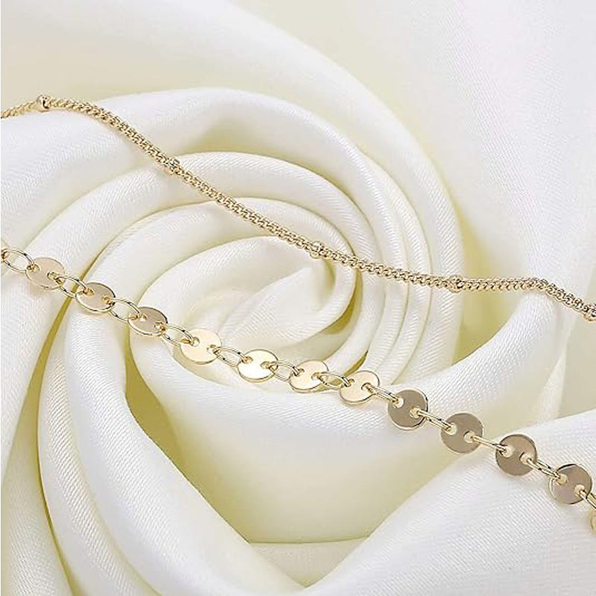 Dainty Gold-Tone Chain Bracelet for Women – Adjustable