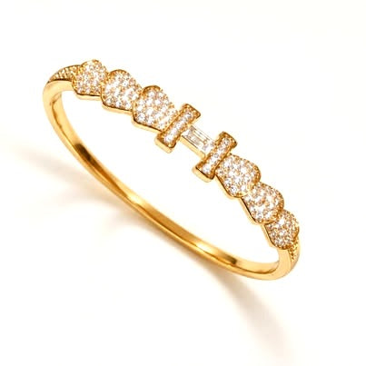 Pick Any 3 Gold-Tone Bangles - Bundle (Crystal Bracelets)