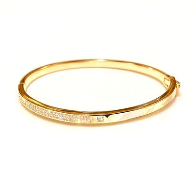 Pick Any 3 Gold-Tone Bangles - Bundle (Crystal Bracelets)