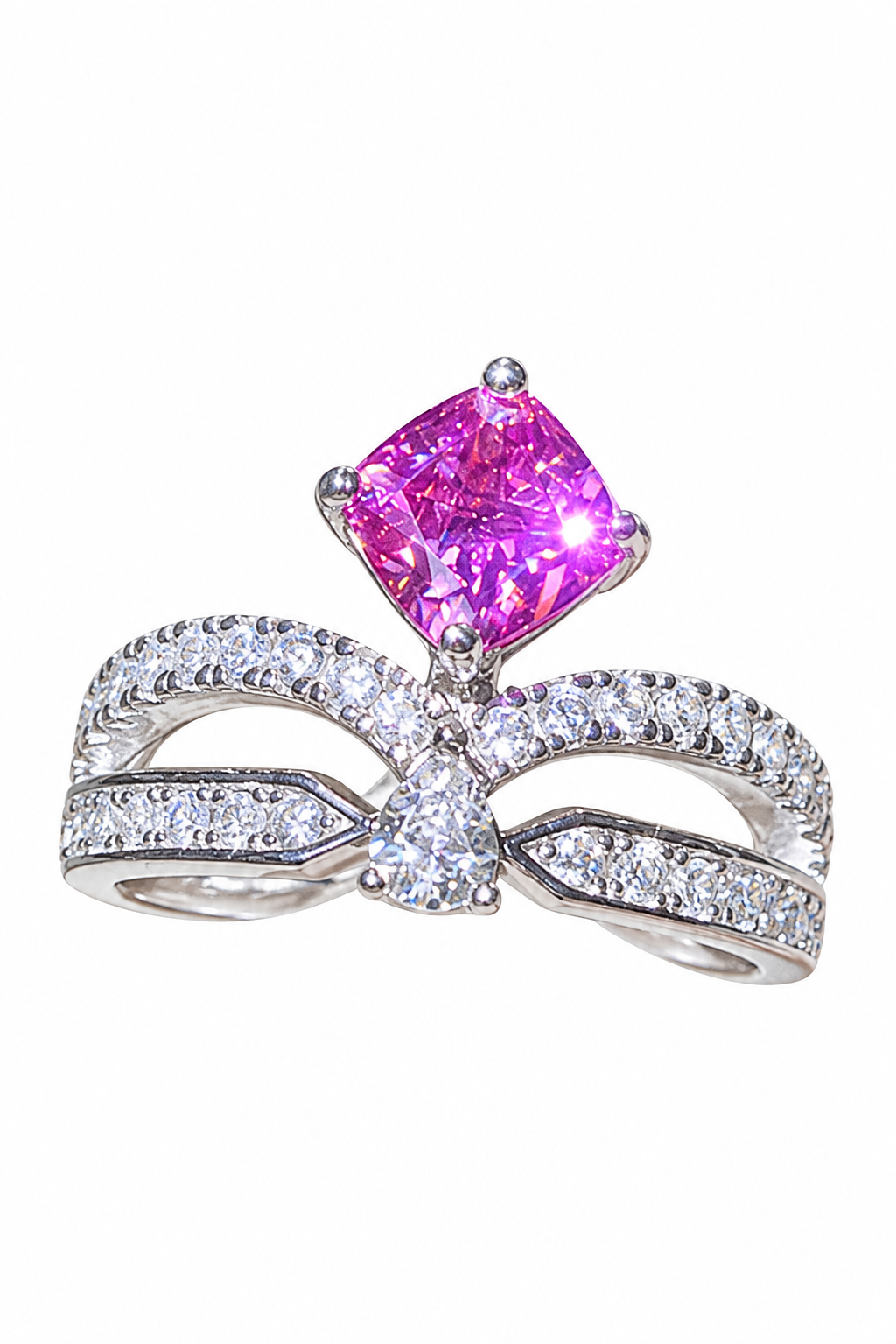 Bague en argent avec moissanite de 1 carat At Your Best