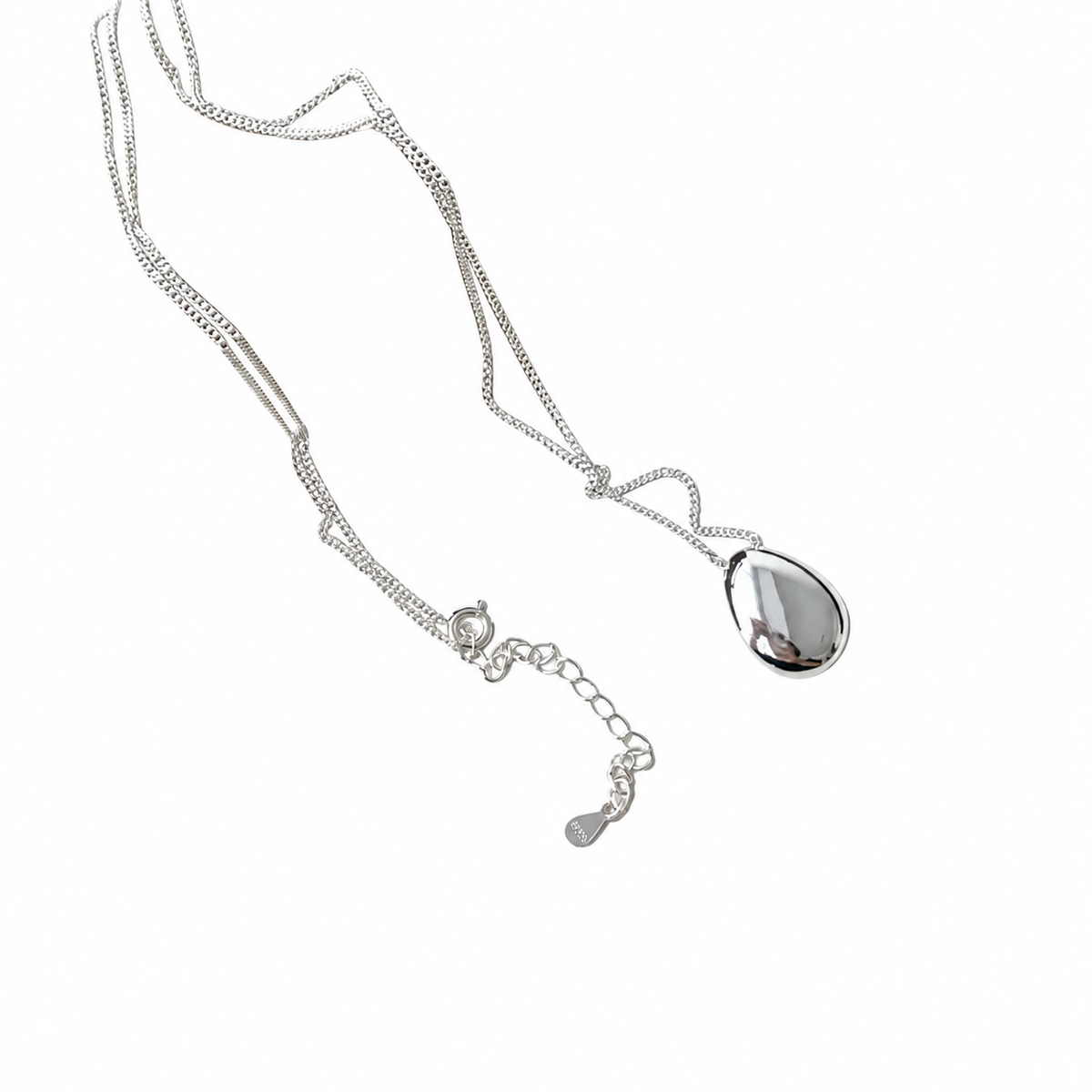 Collier avec pendentif en argent sterling 925 et chaîne d’extension