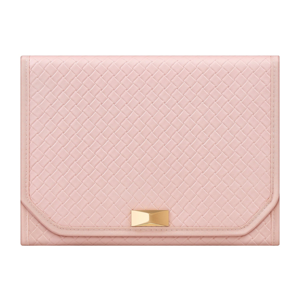 Foldable Travel Jewelry Case with Mirror – Jelly Pink Organizer