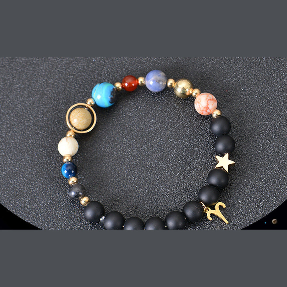 Leo Zodiac Beaded Bracelet – Constellation Stone-Look Beads