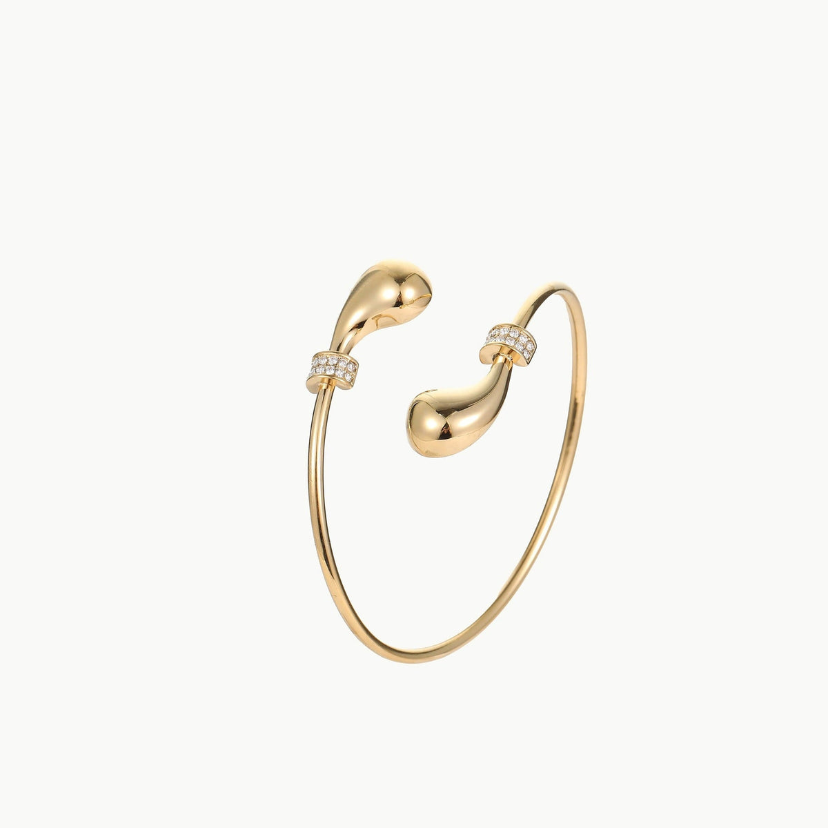 Gold-Tone Open Cuff Bracelet – Stainless Steel Unisex Bangle