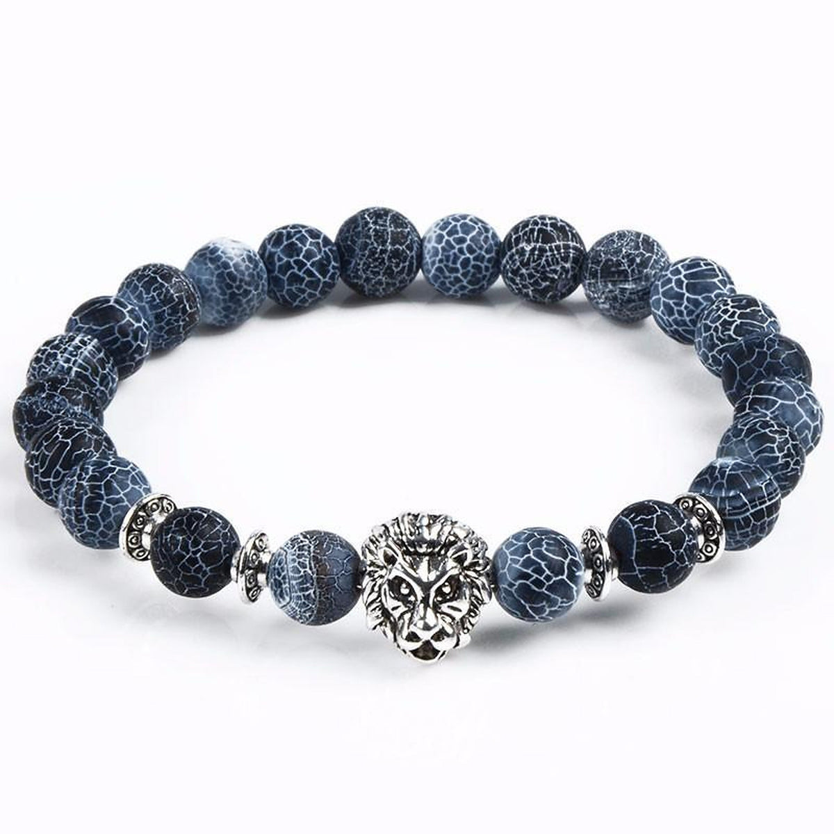 Silver-Tone Lion Bracelet – Men's Statement Bracelet