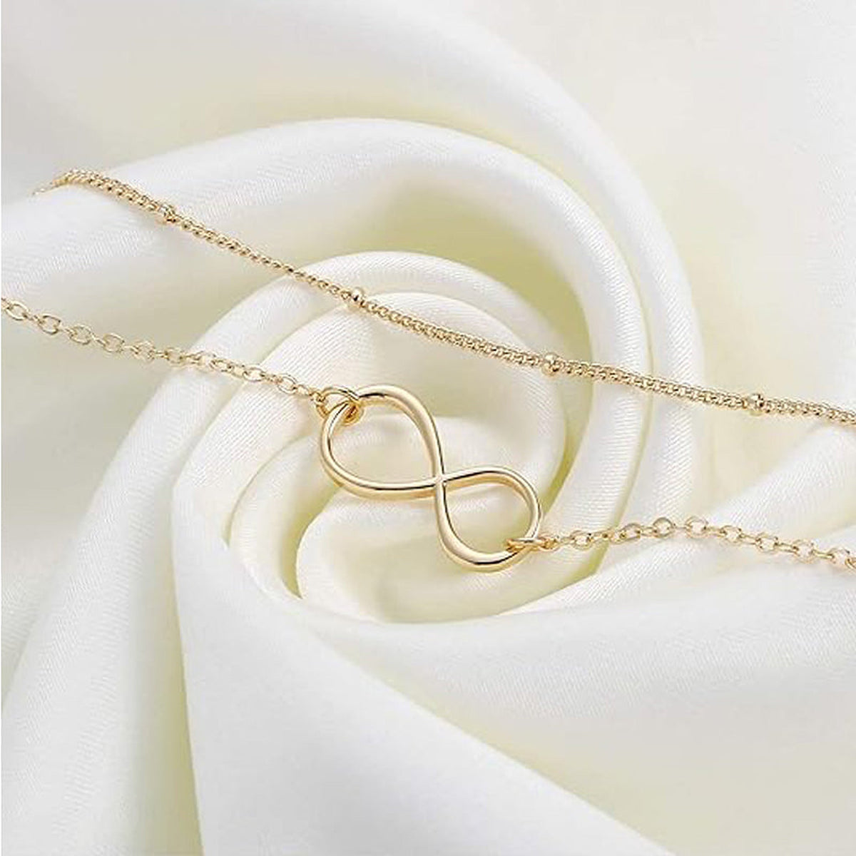 Dainty Gold-Tone Layered Bracelet for Women – Adjustable