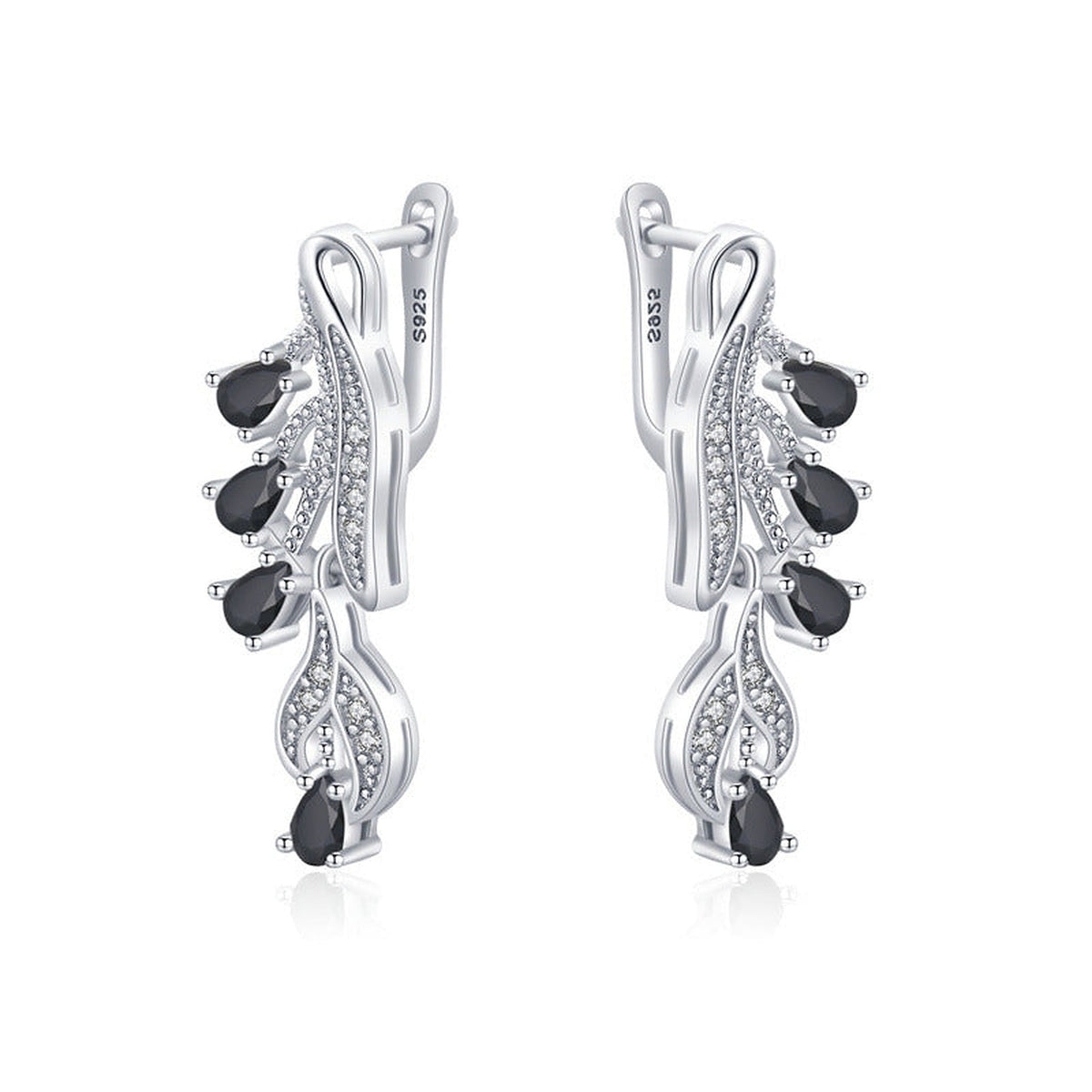 Teardrop CZ Stud Earrings – Minimal Korean Style
