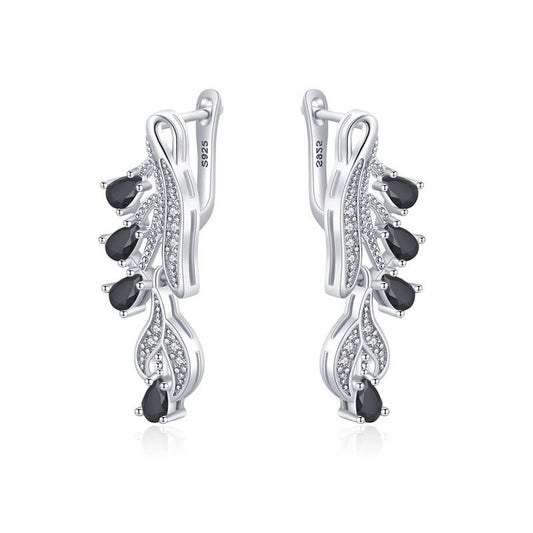 Teardrop CZ Stud Earrings – Minimal Korean Style