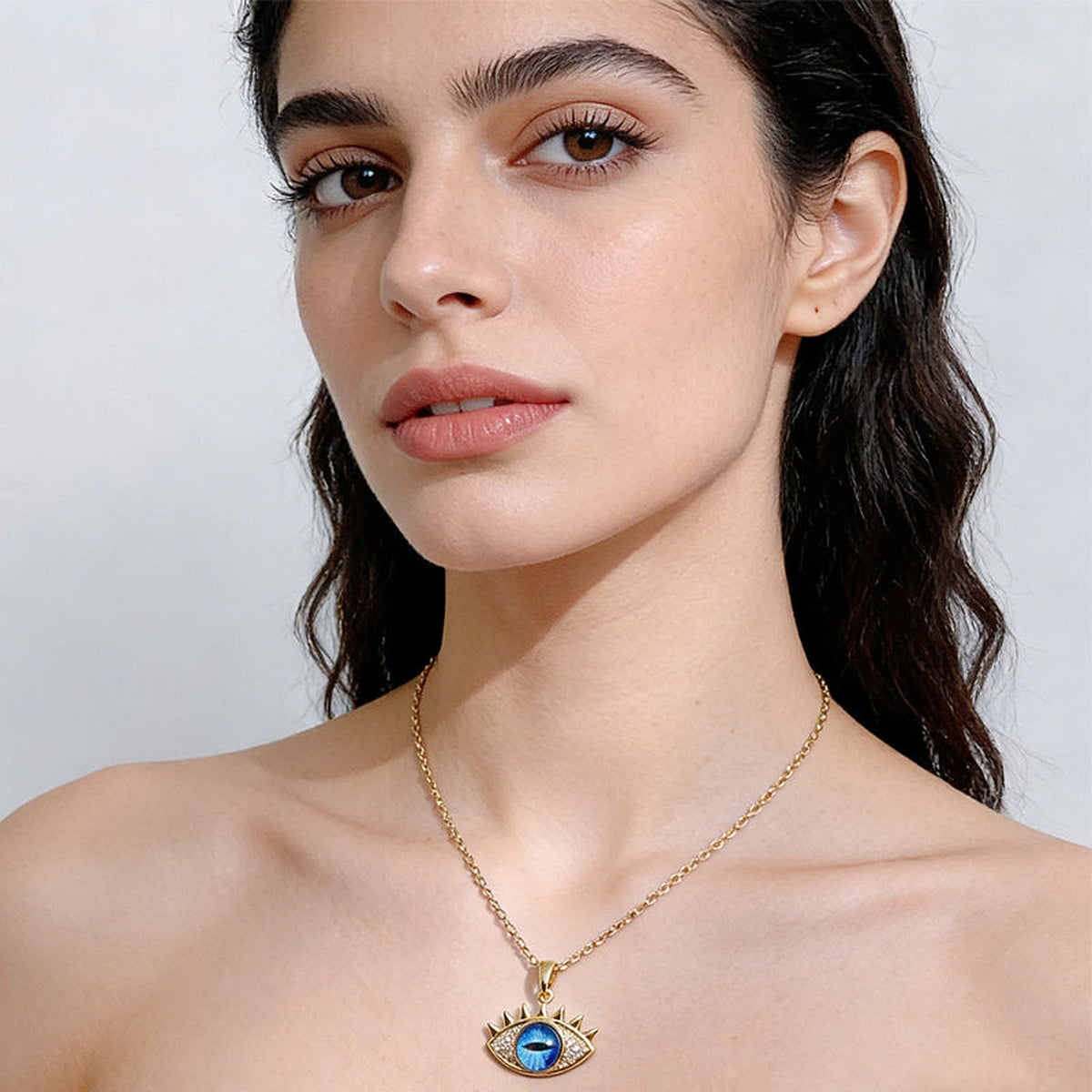 Evil Eye Hamsa Hand Necklace for Women – Pendant