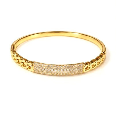 Pick Any 3 Gold-Tone Bangles - Bundle (Crystal Bracelets)