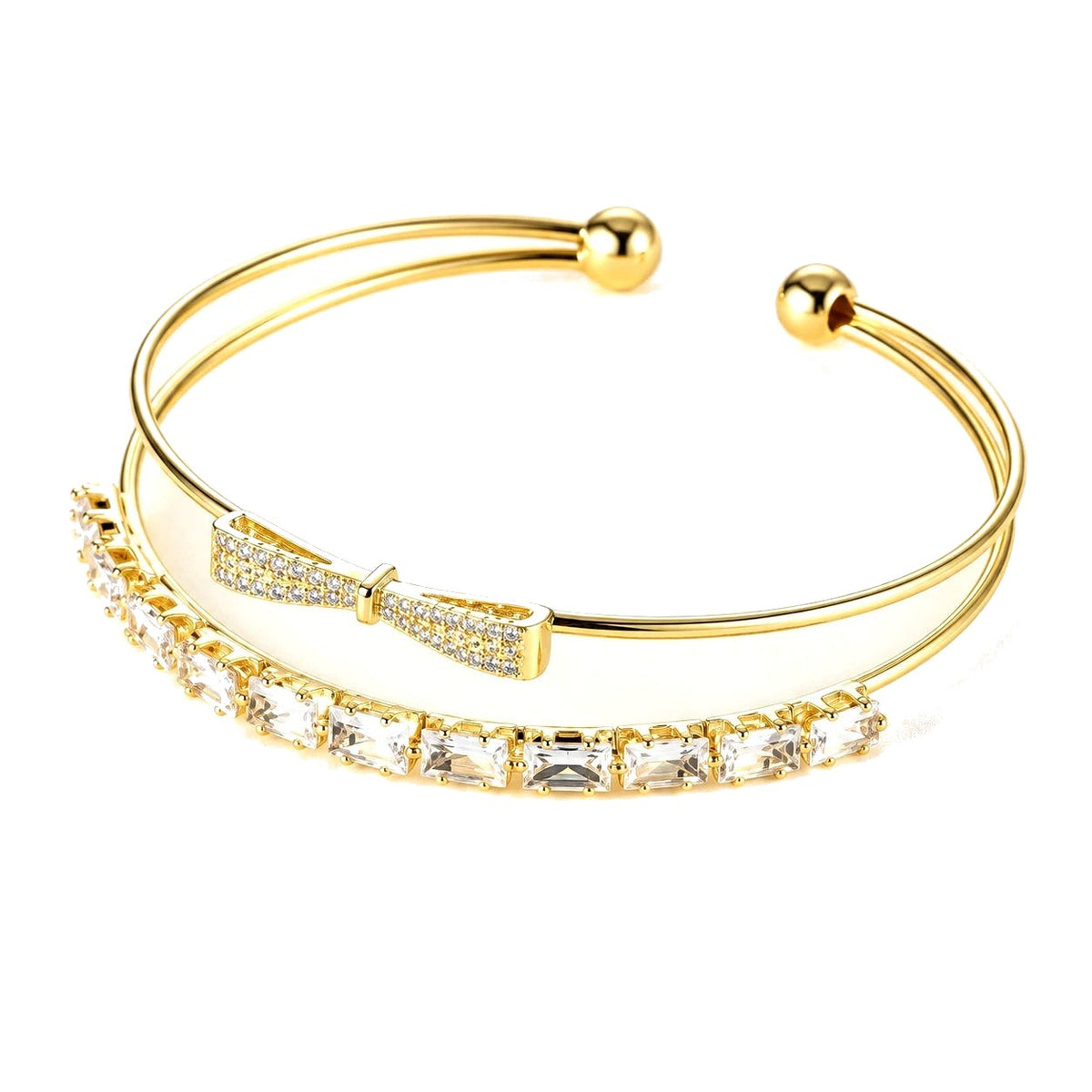 Pick Any 3 Gold-Tone Bangles - Bundle (Crystal Bracelets)