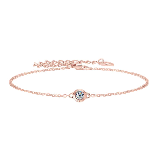 0,1 Karat Moissanit-Armband aus veredeltem 925er Sterlingsilber