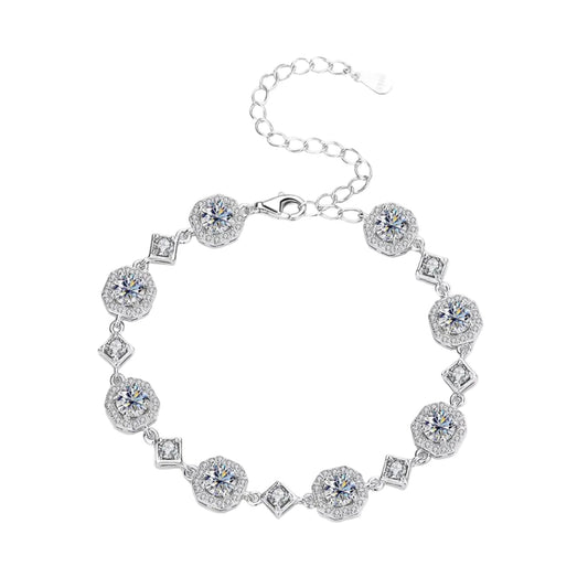 4 Karat Moissanit-Armband aus 925er Sterlingsilber