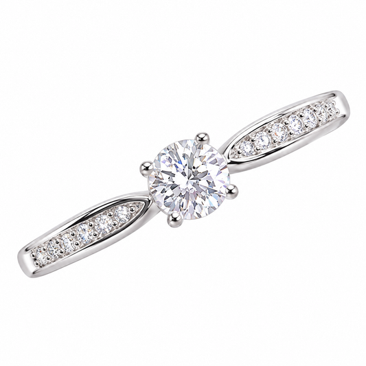 0,5 Karat Moissanit-Ring aus 925er Sterlingsilber