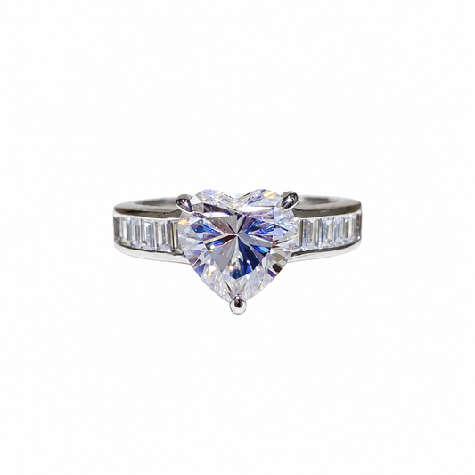 3 Karat Moissanit-Ring aus 925er Sterlingsilber